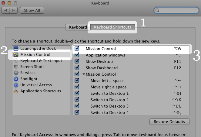 Keyboard Shortcuts