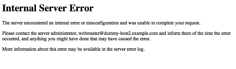 500 error